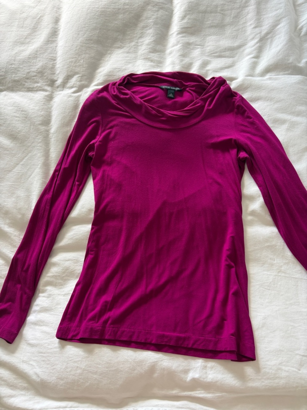 Banana Republic Long-Sleeve Cowl Neck - Magenta